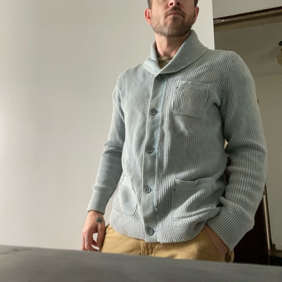 RRL shawl collar cardigan light blue - Picture 8 of 8